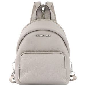 NWT authentic MK leather convertible backpack gray
